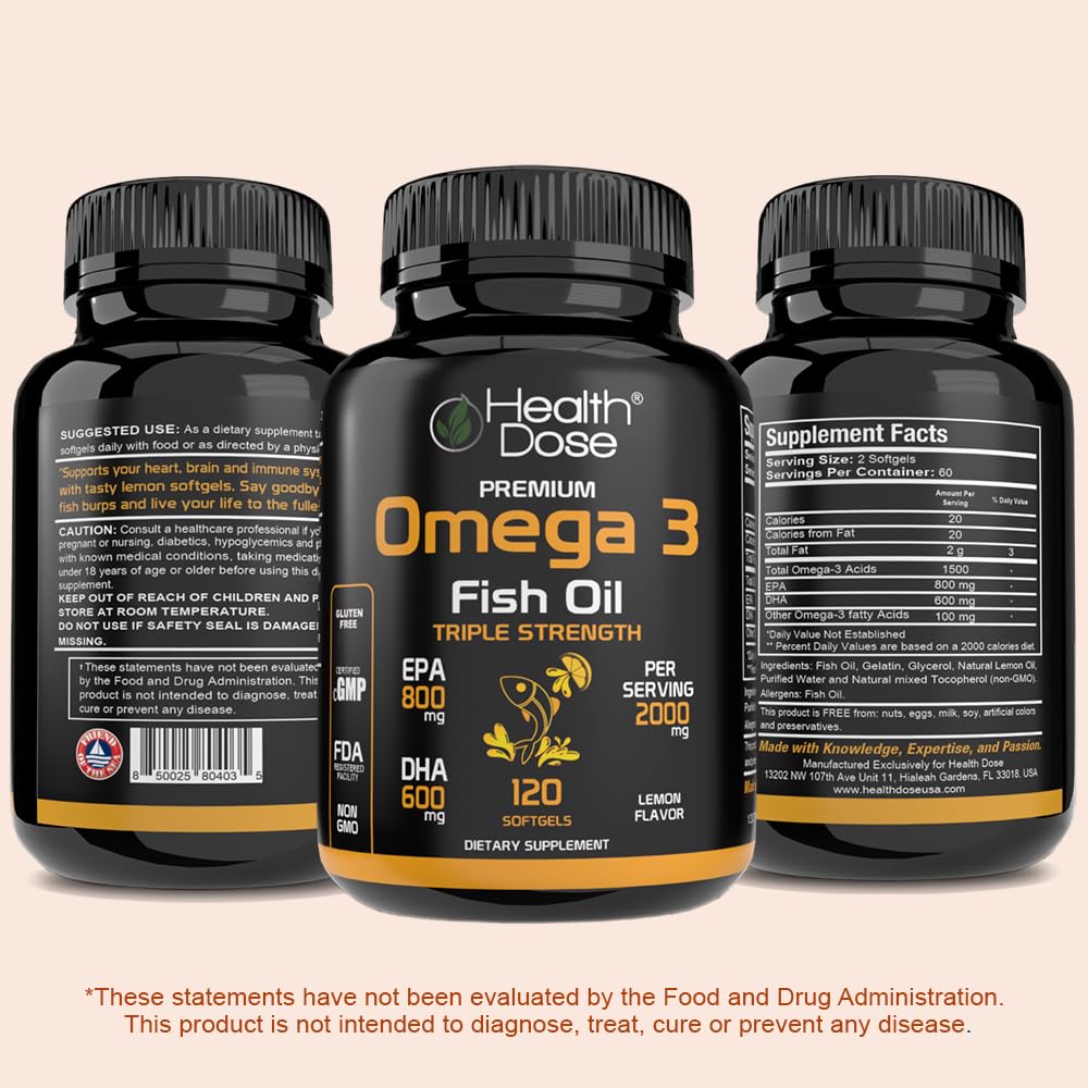 Health Dose Omega 3 two month supply pack for long term use