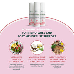 EstroGlow cream texture appears silky and fast-absorbing for comfortable skin.