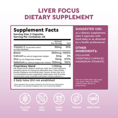 Health Focused JJ Smith Liver Focus capsules are shown in a close-up for compact daily dosing.