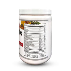 Health Guardian Cardio for Life Pina Colada powder dissolving in water for quick mixing.