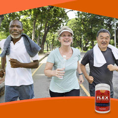 Health Guardian Flex Orange Powder packaging layout emphasizes convenient packaging.
