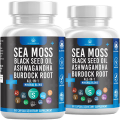 Health Heals sea moss bottle front, promoting daily wellness and natural nourishment.