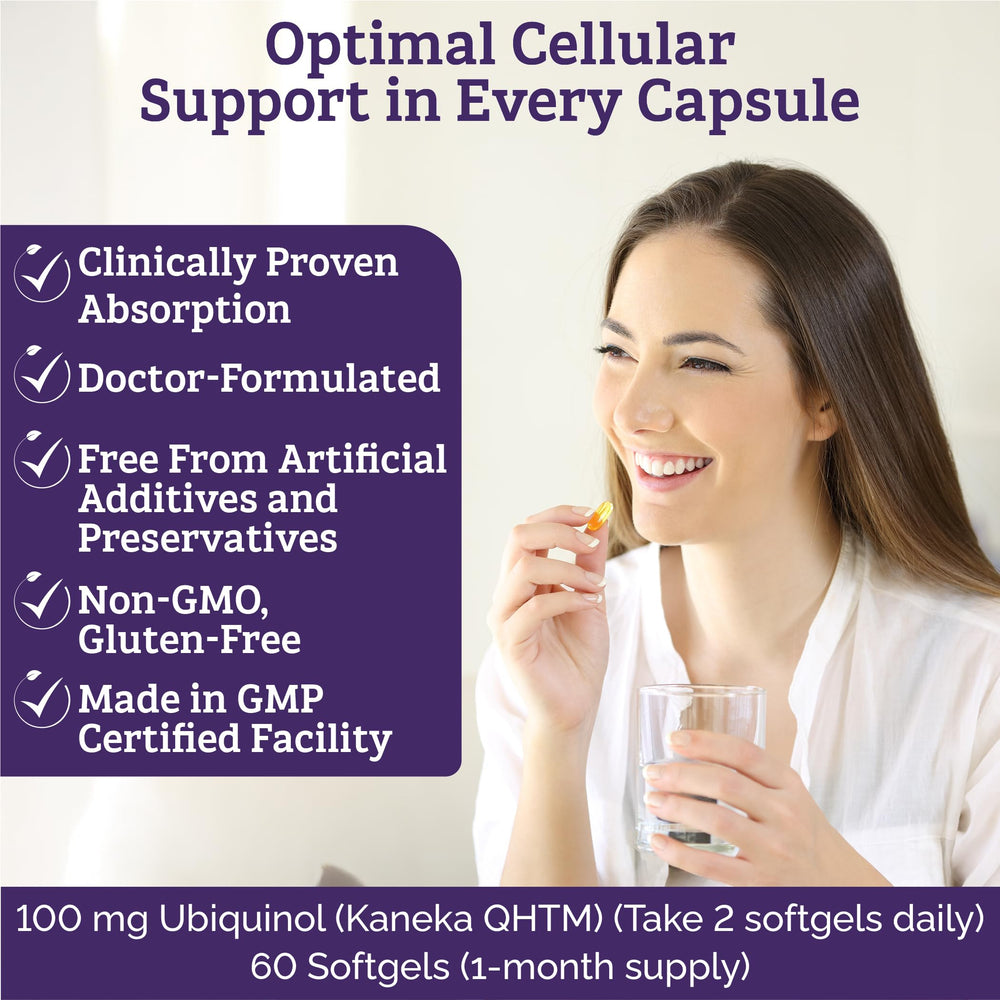 Health in Harmony 2‑month supply pack of ubiquinol CoQ10 softgels