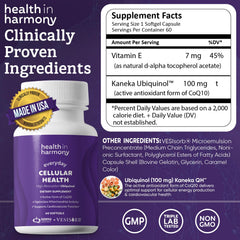 Doctor‑formulated Health in Harmony softgels emphasize quality and purity