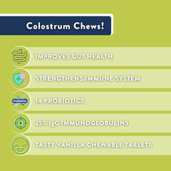Closeup of Health Logics Colostrum Chews chewy texture, inviting a tasty daily ritual.