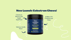 Vanilla-flavored Health Logics Colostrum Chews served on a plate, ready to enjoy.