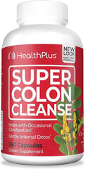 Health Plus Super Colon Cleanse bottle front view for convenient digestive support