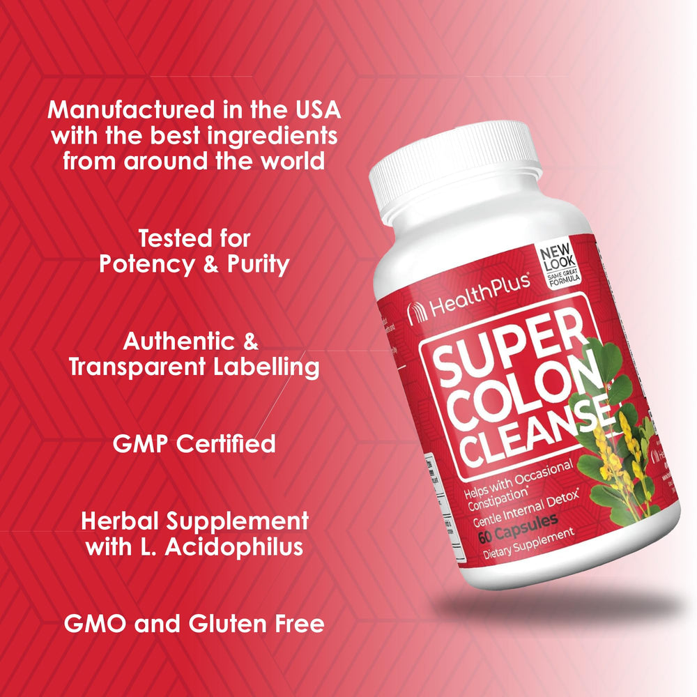 Papaya leaf mention on Health Plus Super Colon Cleanse packaging