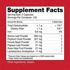 Health Plus Super Colon Cleanse rosehips powder shot signals antioxidant support.