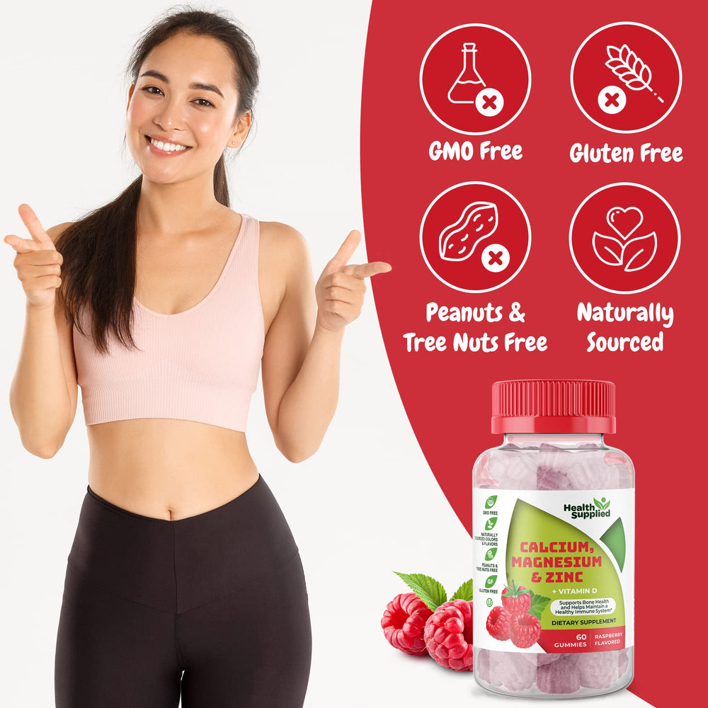 Health Supplied raspberry gummies close-up showing fruity flavor for daily supplement.