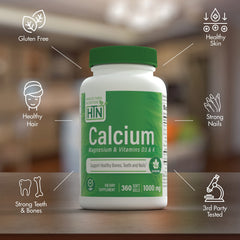 Health Thru Nutrition Calcium Magnesium Softgels label with clear ingredients list.