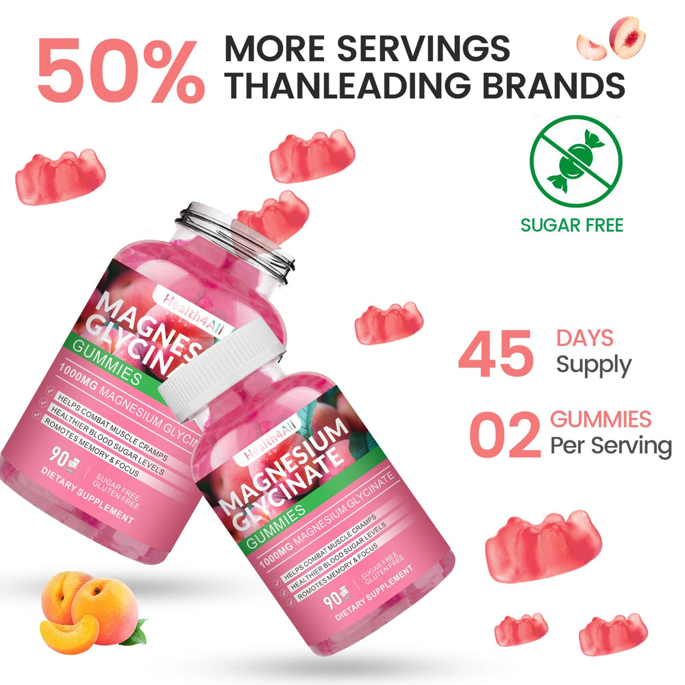 Health4All Magnesium Glycinate Gummies daily use supports calmer nerves
