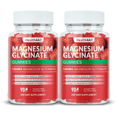 Health4All Magnesium Glycinate Gummies bottle with strawberry flavor for easy daily use.