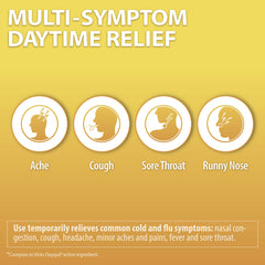 HealthA2Z Daytime headache relief softgels indicating flexible daytime options