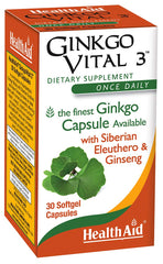 HealthAid Ginkgo Vital 3 bottle pour — supports mental clarity on busy days.