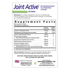 HealthAid Jointactive capsules close-up showing greens-lipped mussel blend for joint comfort