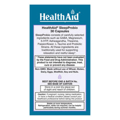 HealthAid SleepProbio packaging front for rest and calm evenings.