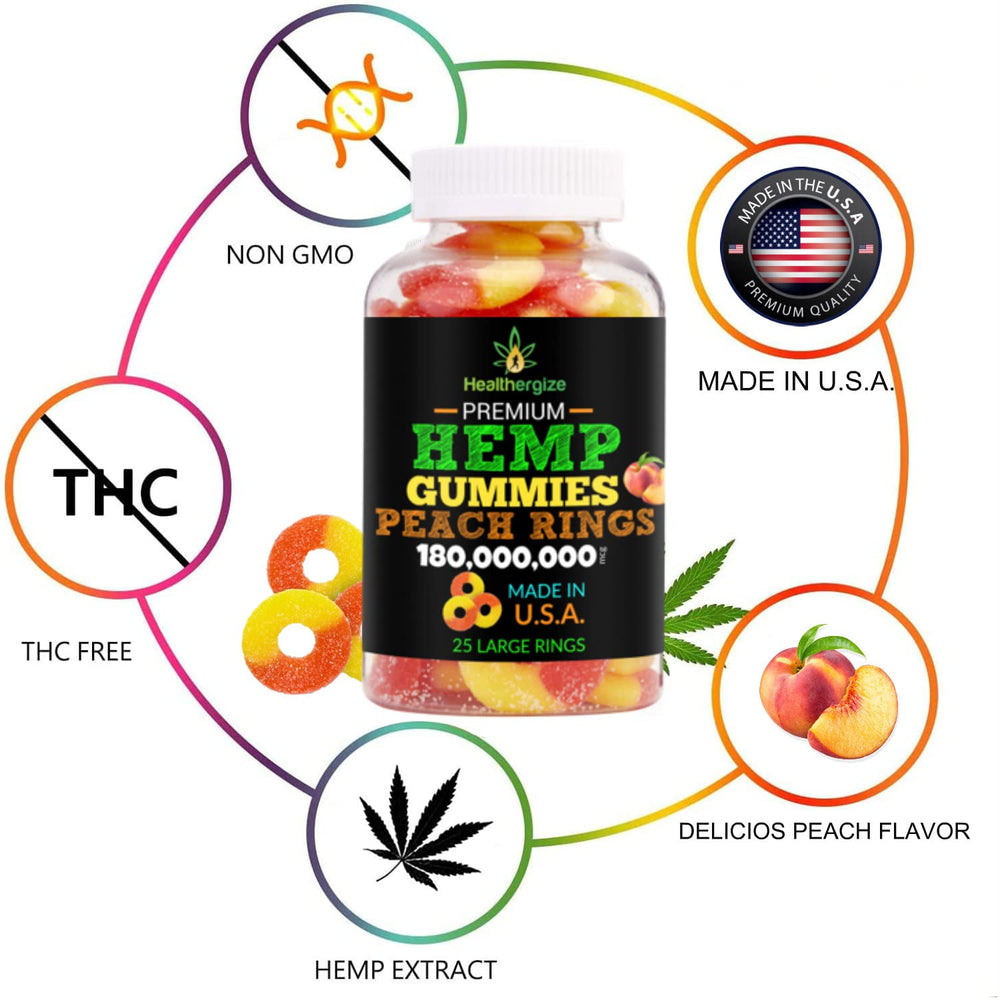 Healthergize 3-pack hemp gummies relax moment: gentle flavor for unwinding