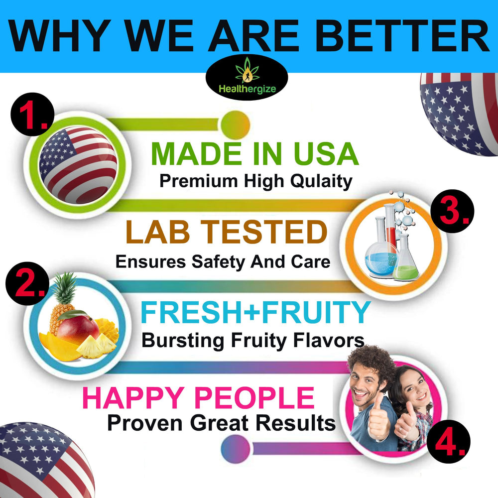 Healthergize fresh fruity flavors gummies: bright flavors with relaxing potential