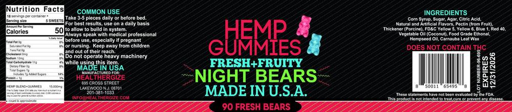 Healthergize Hemp Gummies mood-support closeup hints daytime balance.