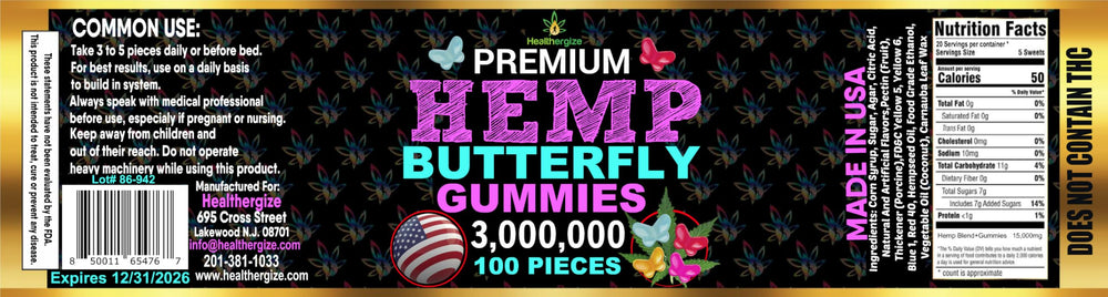 Healthergize hemp gummies taste experience — not your boring bears, with great flavor.