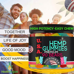 Healthergize Immunity-support gummies offer a fruity option for daily wellness.