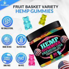Healthergize omega-3-6-9 infused gummies: hemp oil nutrition without fishy aftertaste