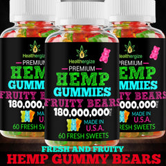 Omega-3-6-9 infusion in Healthergize hemp oil gummies.