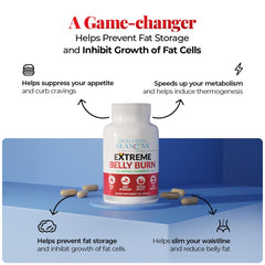 Healthful Seasons Extreme Belly Burn vegan formula shown as clean plant-based supplement.