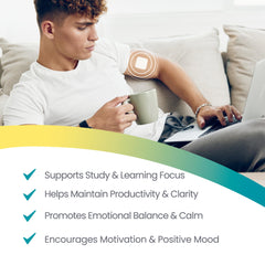 Healthogenics Dopamine Patch during day-use supports focus for work or study.
