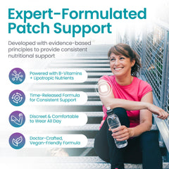 Healthogenics LipPatch Super MIC B12 formulation delivers plant-based lipotropic vitamins.