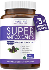 Healths Harmony Super Antioxidants bottle with capsules for daily immune support.