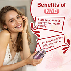 HealthSender Collagen Gummies ingredients label highlighting NAD and biotin benefits