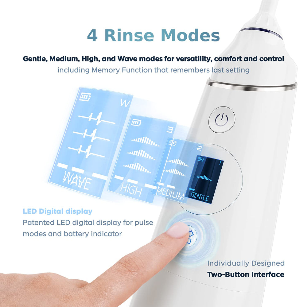 Health Solutions SinuPulse Traveler LED display helps you track rinse settings.