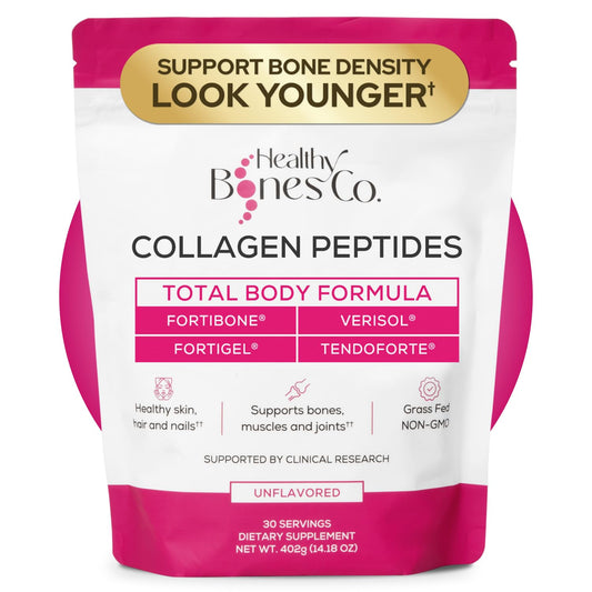 Healthy Bones Co. Fortibone premium bottle for overall bone health support.