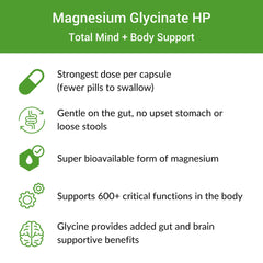 Healthy Gut Magnesium-HP capsules in hand, convenient magnesium supplementation.