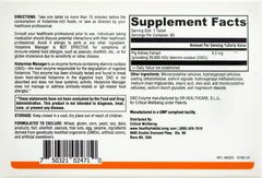 Healthy Habits Living Histamine Manager tablets shown in a close-up for high potency DAO.