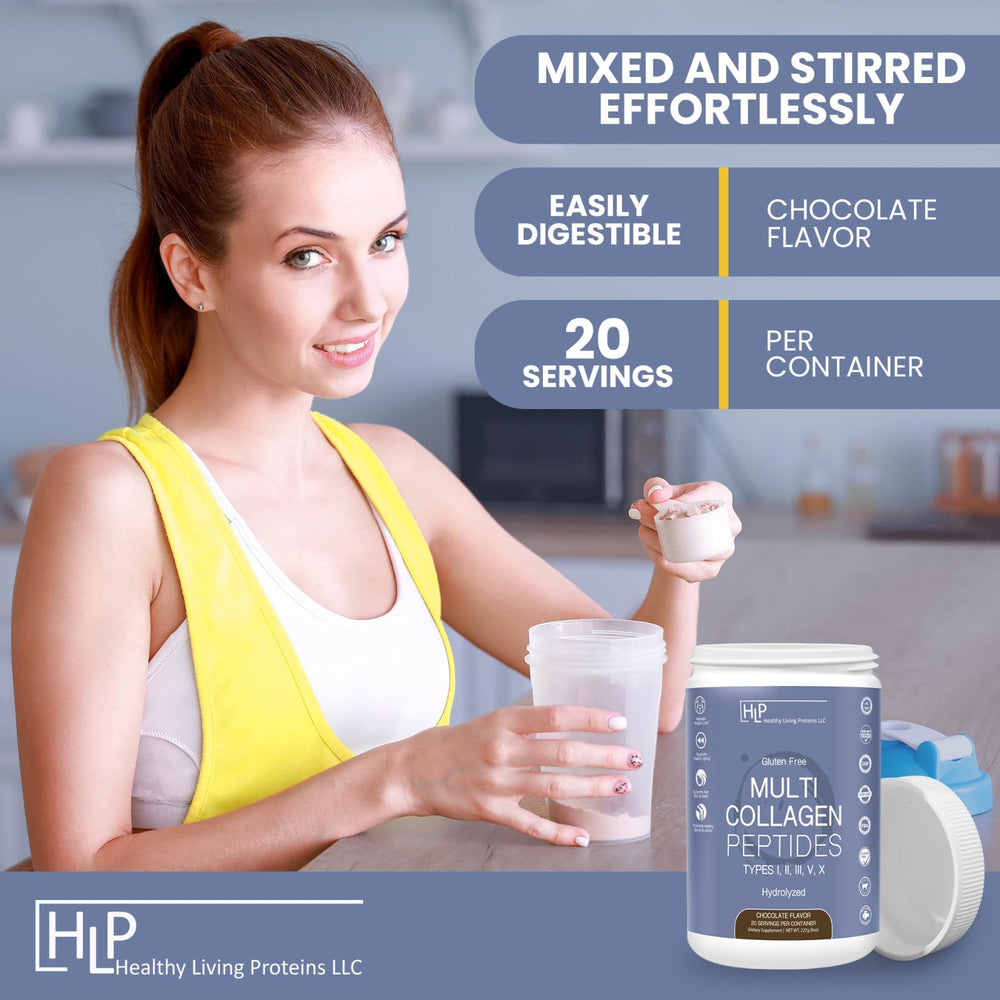 Chocolate collagen powder dissolving into coffee for a smoothsip