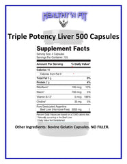 Healthy 'N Fit Triple Potency Liver packaging box communicates purity and value.
