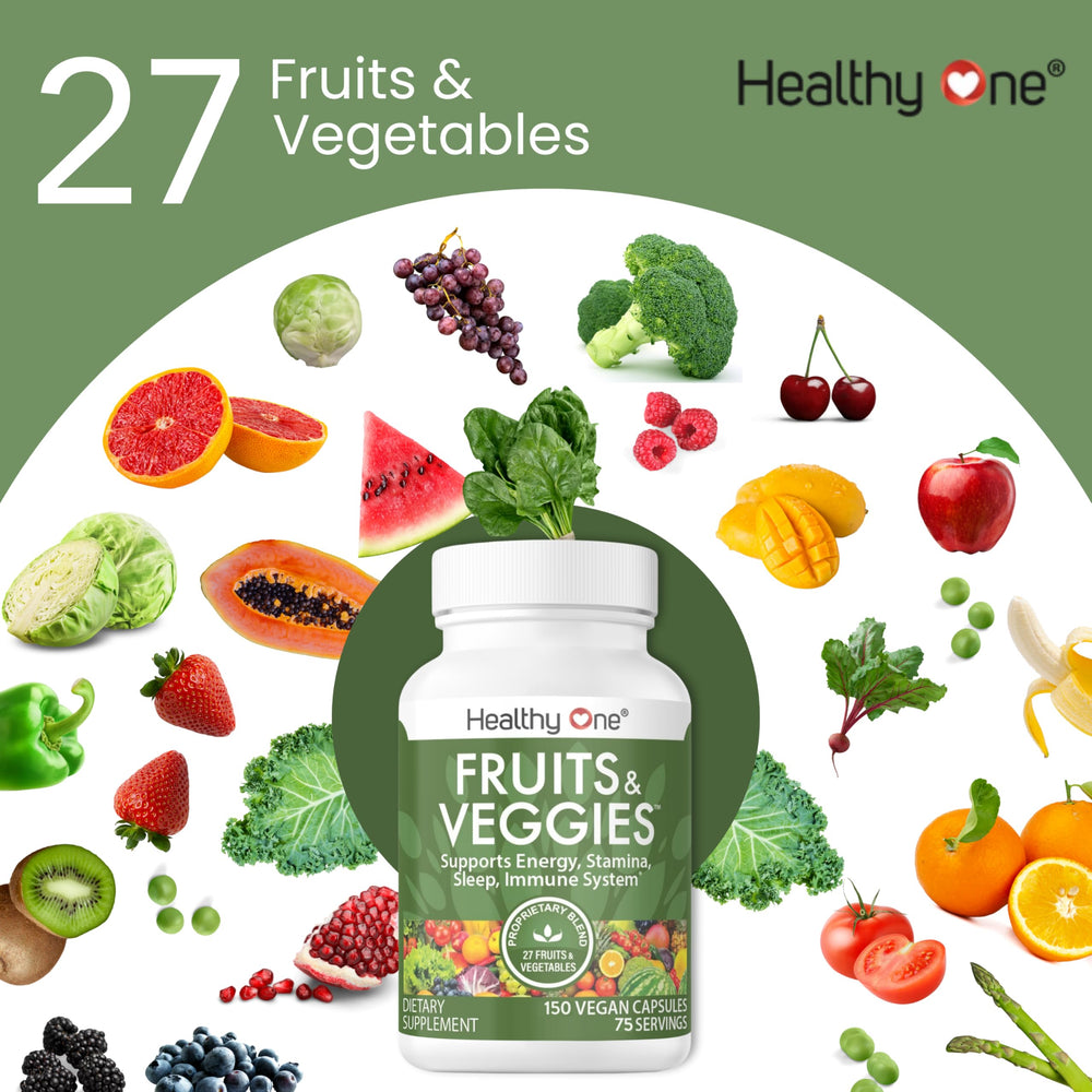 Healthy One Fruits & Veggies made-in-usa banner reinforces domestic sourcing.