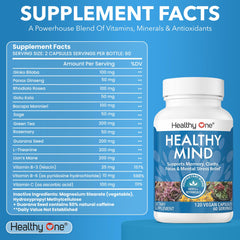 Healthy One Healthy Mind capsules for teens promoting sustained concentration.