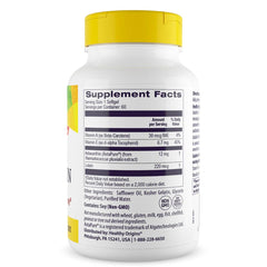 Softgels close-up highlighting triple-strength formula for eye and joint health.