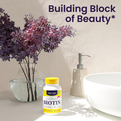 Healthy Origins Biotin veggie caps illustrating vegetarian-friendly daily supplementation