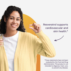 Healthy Origins Fermented Resveratrol Veri-te label indicating consistent potency.