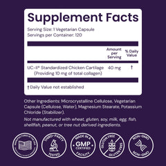 Healthy Origins UC-II box front displays USA-made quality and allergen-free claim.