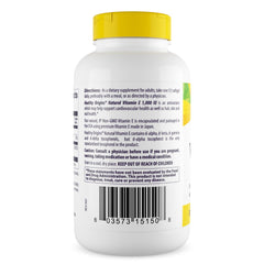Healthy Origins Vitamin E 1000 IU label closeup showing natural mixed tocopherols