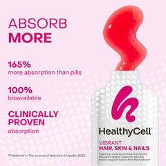 HealthyCell all-in-one gel pack designed for hair, skin, and nails.