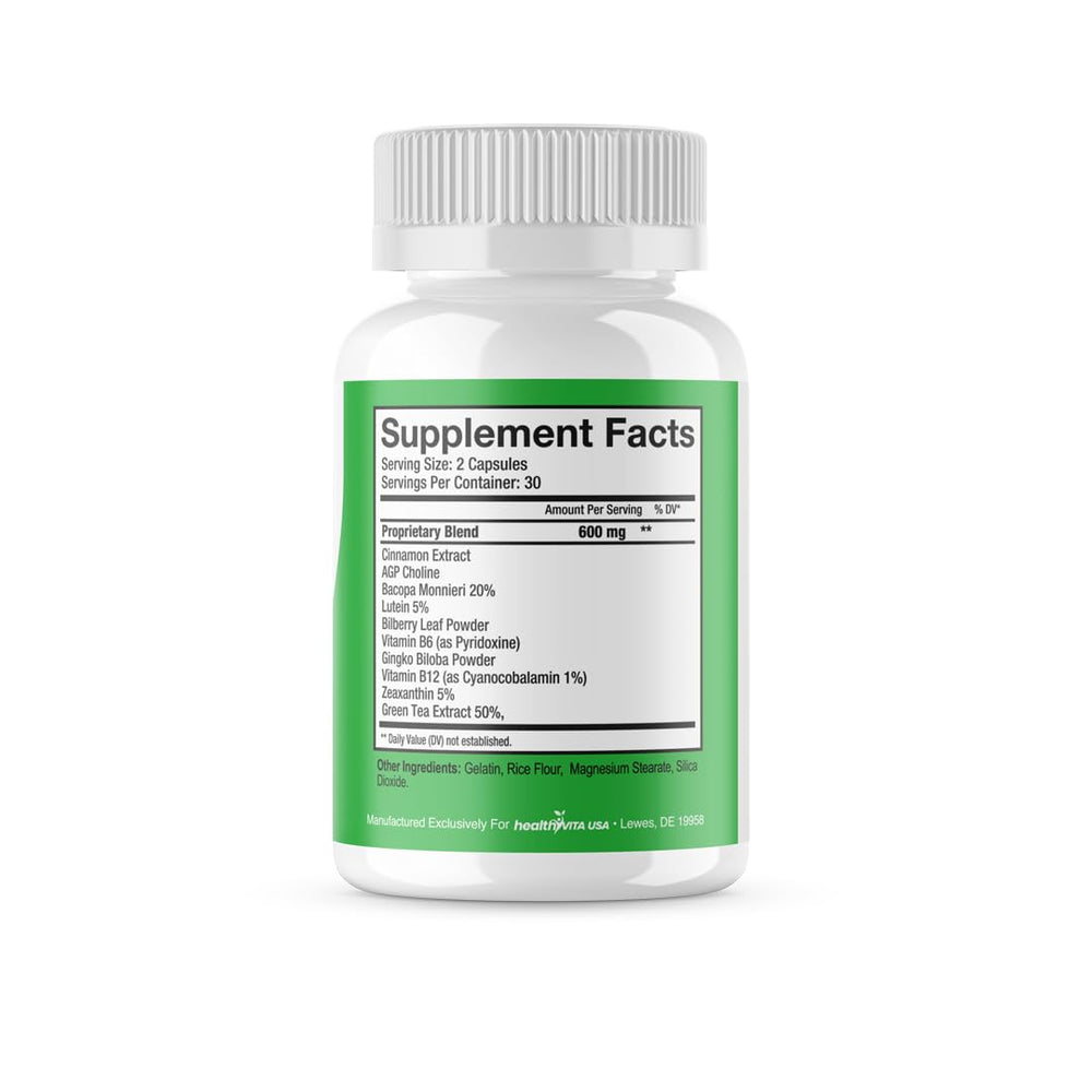 HealthyVita USA Barislend capsules front view highlighting all-natural formula and quality packaging.