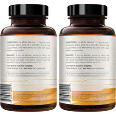 HealthyWayRx CoQ10 bottle with glass of water suggests easy daily use.