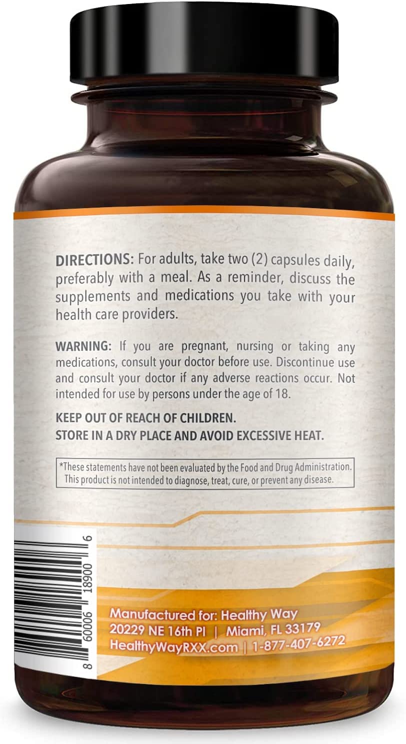 HealthyWayRx CoQ10 200mg powder-capsule form designed for fast absorption.